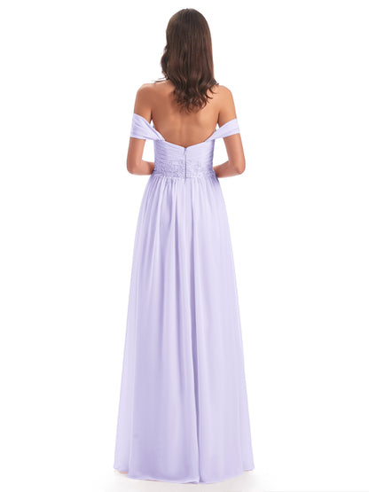 Sonia Off The Shoulder Bridesmaid Dresses With Appliques