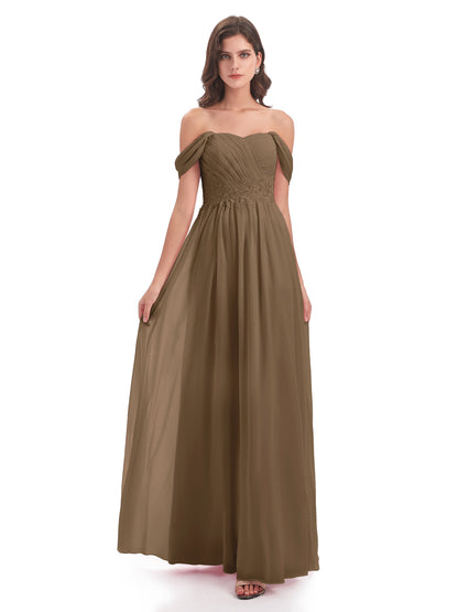 Sonia Off The Shoulder Bridesmaid Dresses With Appliques