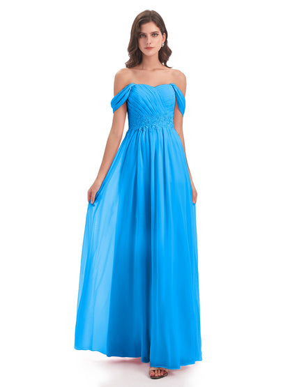 Sonia Off The Shoulder Bridesmaid Dresses With Appliques