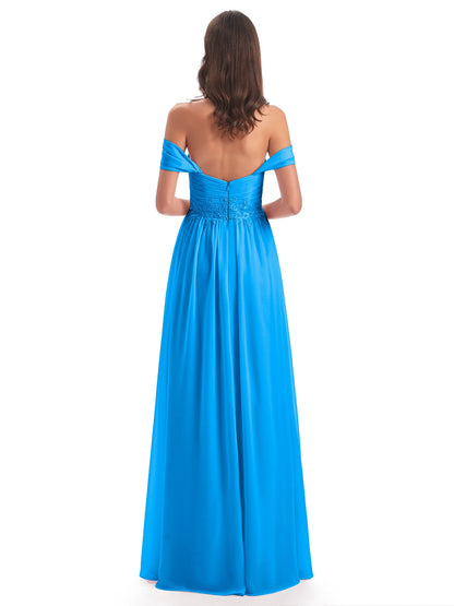 Sonia Off The Shoulder Bridesmaid Dresses With Appliques