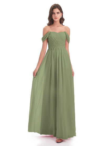 Sonia Off The Shoulder Bridesmaid Dresses With Appliques