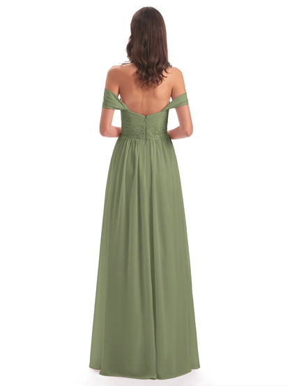 Sonia Off The Shoulder Bridesmaid Dresses With Appliques