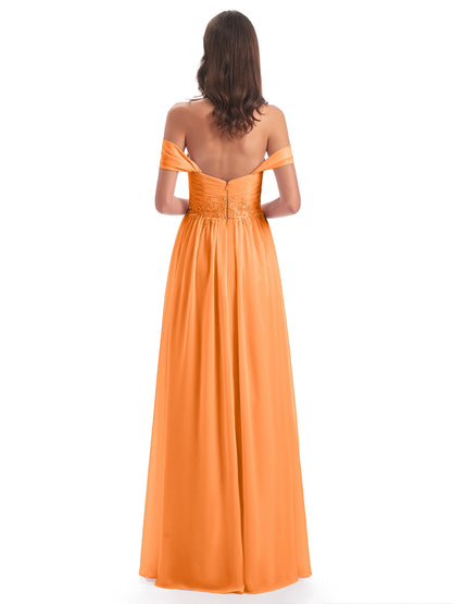Sonia Off The Shoulder Bridesmaid Dresses With Appliques