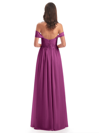 Sonia Off The Shoulder Bridesmaid Dresses With Appliques