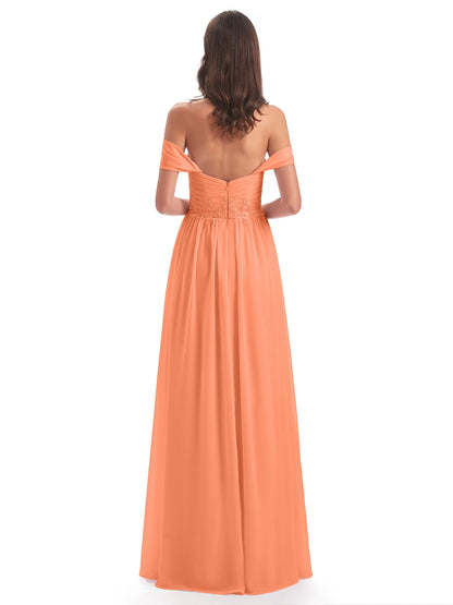 Sonia Off The Shoulder Bridesmaid Dresses With Appliques