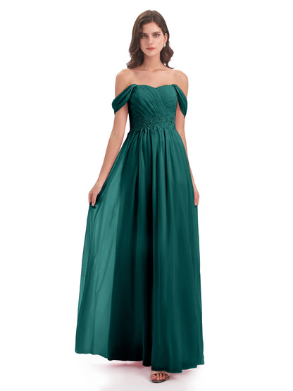 Sonia Off The Shoulder Bridesmaid Dresses With Appliques