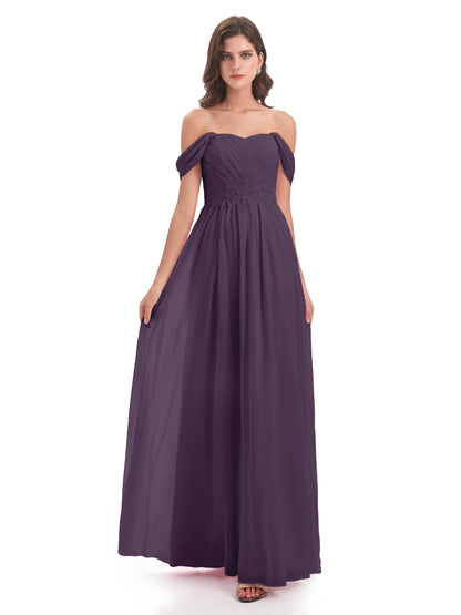 Sonia Off The Shoulder Bridesmaid Dresses With Appliques