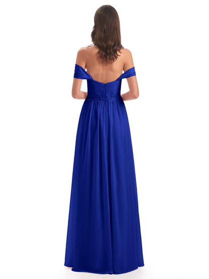 Sonia Off The Shoulder Bridesmaid Dresses With Appliques
