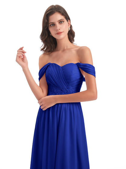 Sonia Off The Shoulder Bridesmaid Dresses With Appliques