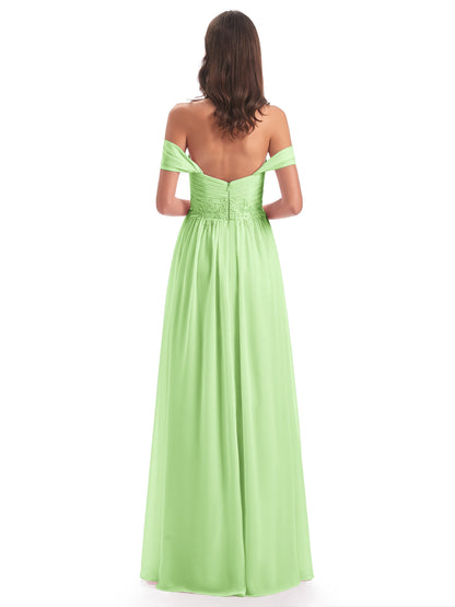 Sonia Off The Shoulder Bridesmaid Dresses With Appliques