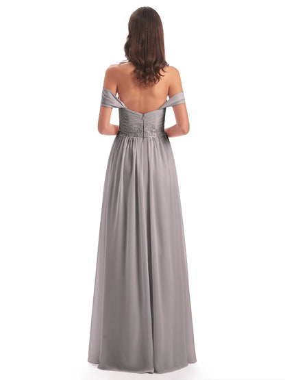 Sonia Off The Shoulder Bridesmaid Dresses With Appliques