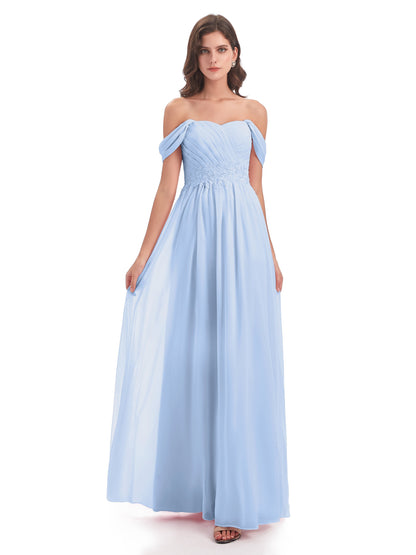 Sonia Off The Shoulder Bridesmaid Dresses With Appliques