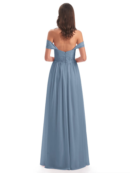 Sonia Off The Shoulder Bridesmaid Dresses With Appliques