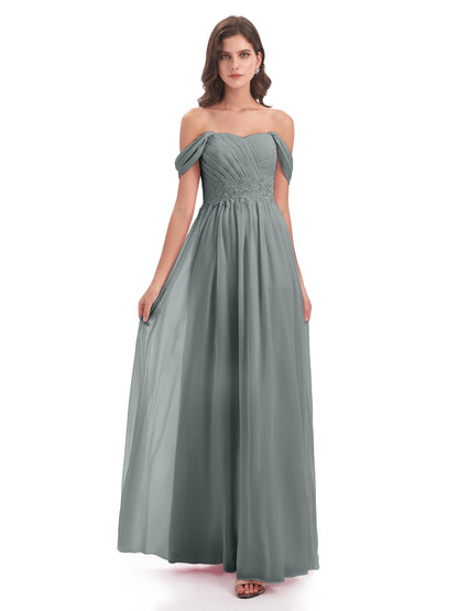 Sonia Off The Shoulder Bridesmaid Dresses With Appliques