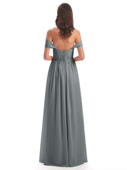 Sonia Off The Shoulder Bridesmaid Dresses With Appliques