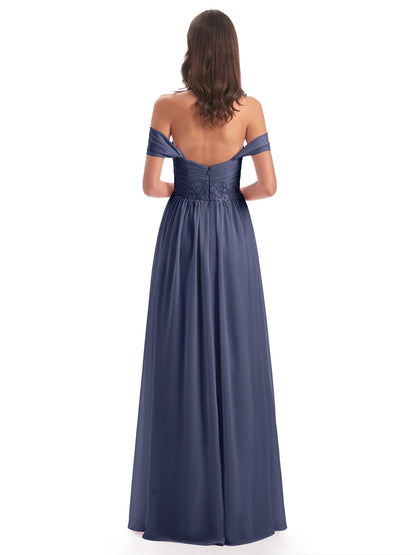 Sonia Off The Shoulder Bridesmaid Dresses With Appliques
