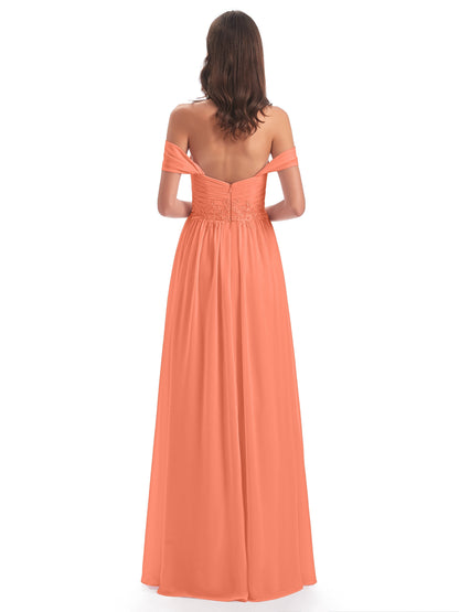 Sonia Off The Shoulder Bridesmaid Dresses With Appliques