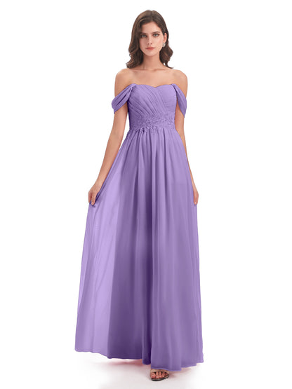 Sonia Off The Shoulder Bridesmaid Dresses With Appliques