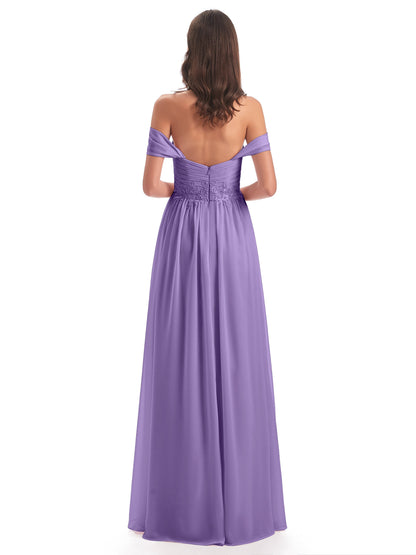 Sonia Off The Shoulder Bridesmaid Dresses With Appliques