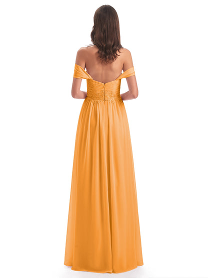 Sonia Off The Shoulder Bridesmaid Dresses With Appliques