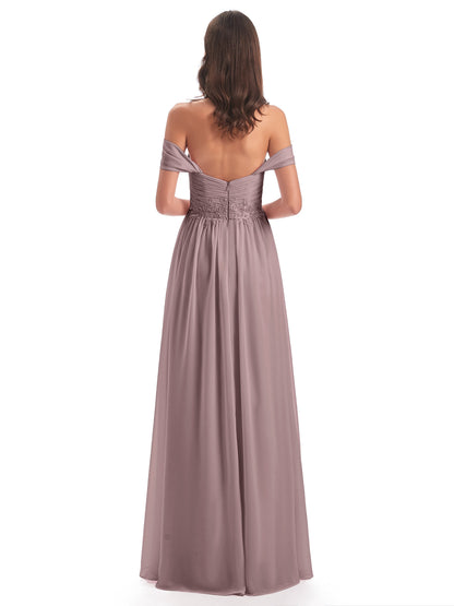 Sonia Off The Shoulder Bridesmaid Dresses With Appliques