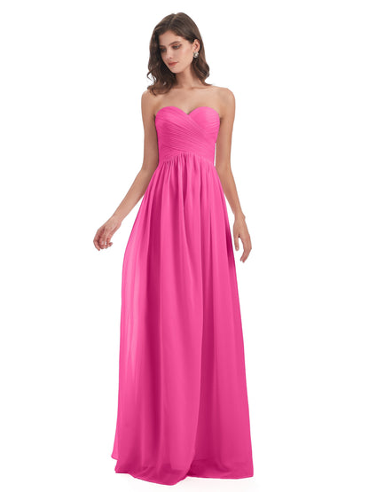 Sunny Floor Length Sweetheart Chiffon Bridesmaid Dresses