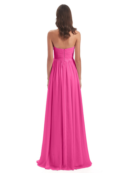 Sunny Floor Length Sweetheart Chiffon Bridesmaid Dresses