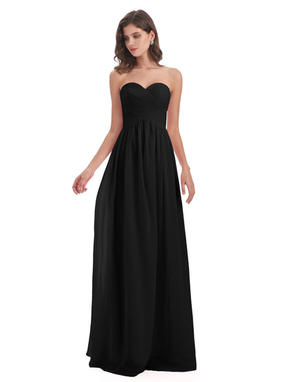 Sunny Floor Length Sweetheart Chiffon Bridesmaid Dresses