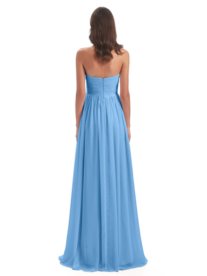 Sunny Floor Length Sweetheart Chiffon Bridesmaid Dresses