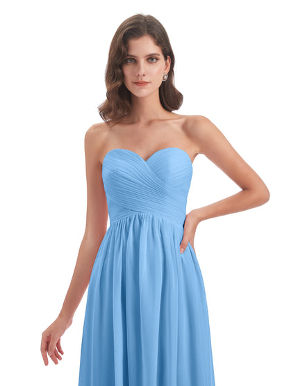 Sunny Floor Length Sweetheart Chiffon Bridesmaid Dresses