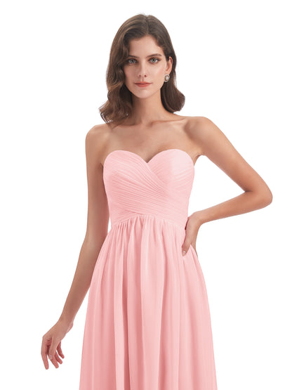 Sunny Floor Length Sweetheart Chiffon Bridesmaid Dresses