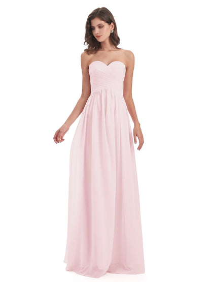Sunny Floor Length Sweetheart Chiffon Bridesmaid Dresses