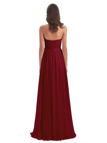 Sunny Floor Length Sweetheart Chiffon Bridesmaid Dresses
