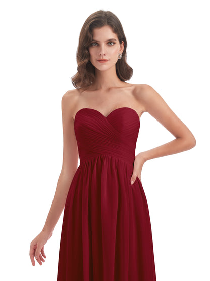 Sunny Floor Length Sweetheart Chiffon Bridesmaid Dresses
