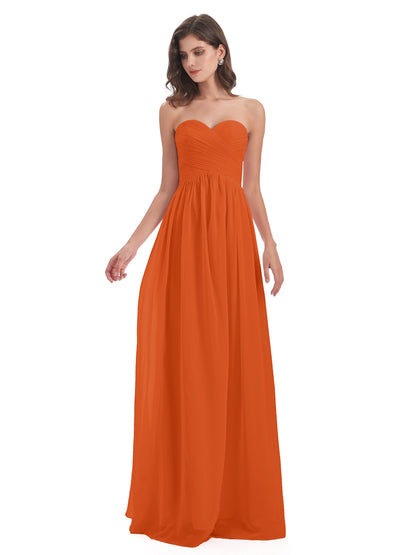 Sunny Floor Length Sweetheart Chiffon Bridesmaid Dresses