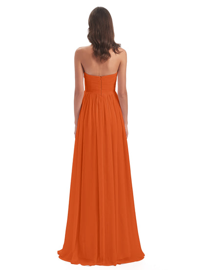 Sunny Floor Length Sweetheart Chiffon Bridesmaid Dresses