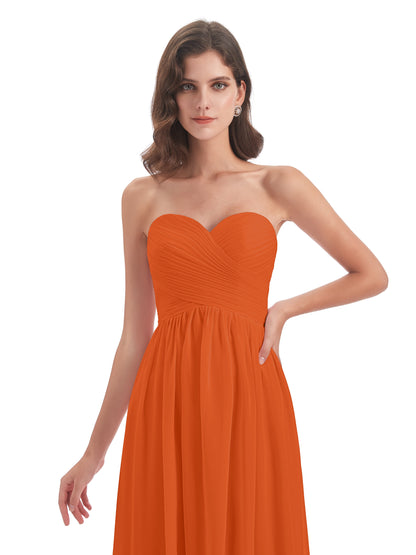 Sunny Floor Length Sweetheart Chiffon Bridesmaid Dresses