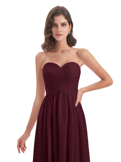 Sunny Floor Length Sweetheart Chiffon Bridesmaid Dresses