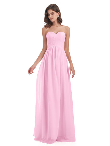 Sunny Floor Length Sweetheart Chiffon Bridesmaid Dresses