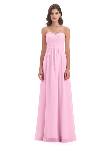 Sunny Floor Length Sweetheart Chiffon Bridesmaid Dresses