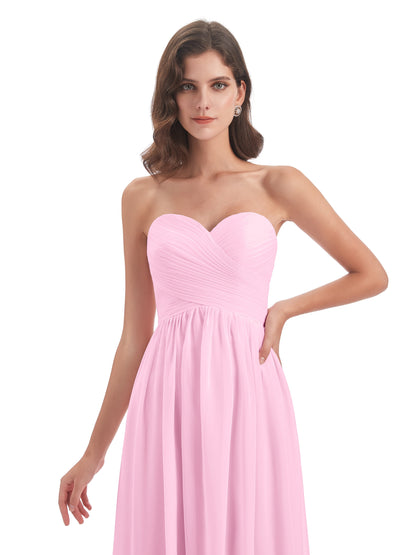 Sunny Floor Length Sweetheart Chiffon Bridesmaid Dresses