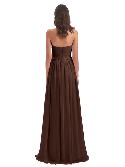 Sunny Floor Length Sweetheart Chiffon Bridesmaid Dresses