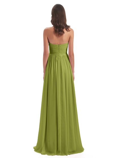 Sunny Floor Length Sweetheart Chiffon Bridesmaid Dresses