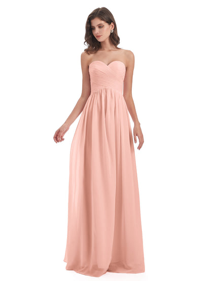 Sunny Floor Length Sweetheart Chiffon Bridesmaid Dresses