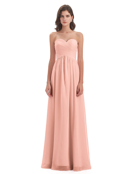 Sunny Floor Length Sweetheart Chiffon Bridesmaid Dresses