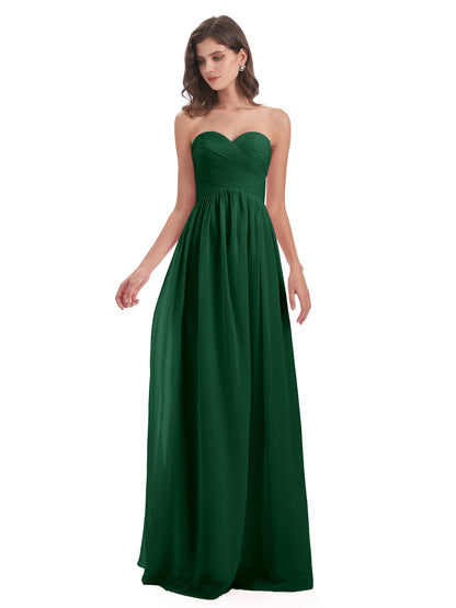 Sunny Floor Length Sweetheart Chiffon Bridesmaid Dresses