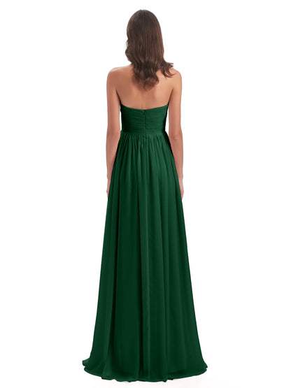 Sunny Floor Length Sweetheart Chiffon Bridesmaid Dresses
