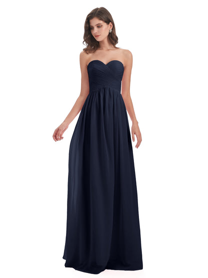 Sunny Floor Length Sweetheart Chiffon Bridesmaid Dresses