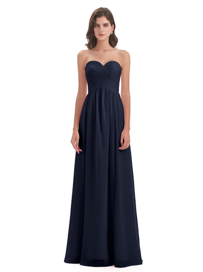 Sunny Floor Length Sweetheart Chiffon Bridesmaid Dresses