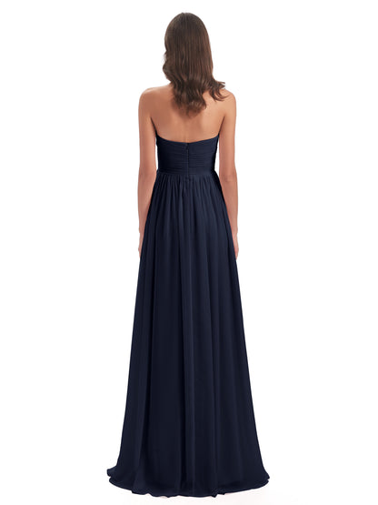 Sunny Floor Length Sweetheart Chiffon Bridesmaid Dresses